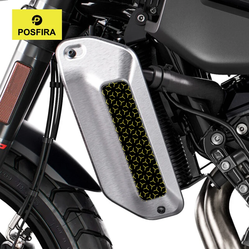 POSFIRA Motorcycle Radiator Panel Sticker 3D Epoxy Resin Decals for Husqvarna Svartpilen 801 2024-2025 Motorbike Accessories