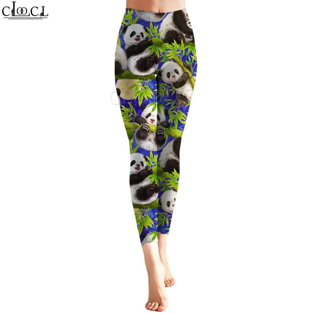 CLOOCL Seamless Leggings Trousers Panda Printed Pants Quick-drying Breathable Yoga Running Fitness Exercise Leggings