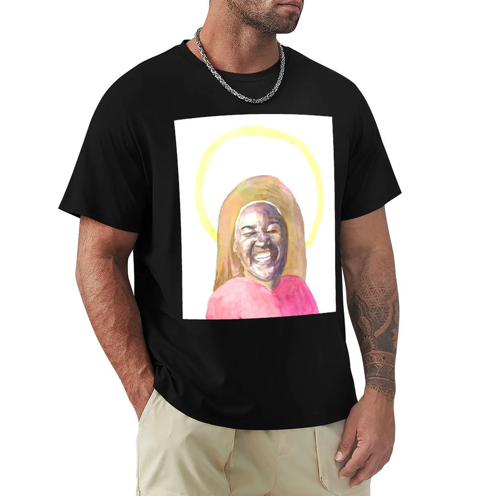 

Saint Monica with joy T-Shirt plus size clothes shirts graphic basketball graphic tees tee shirts for men