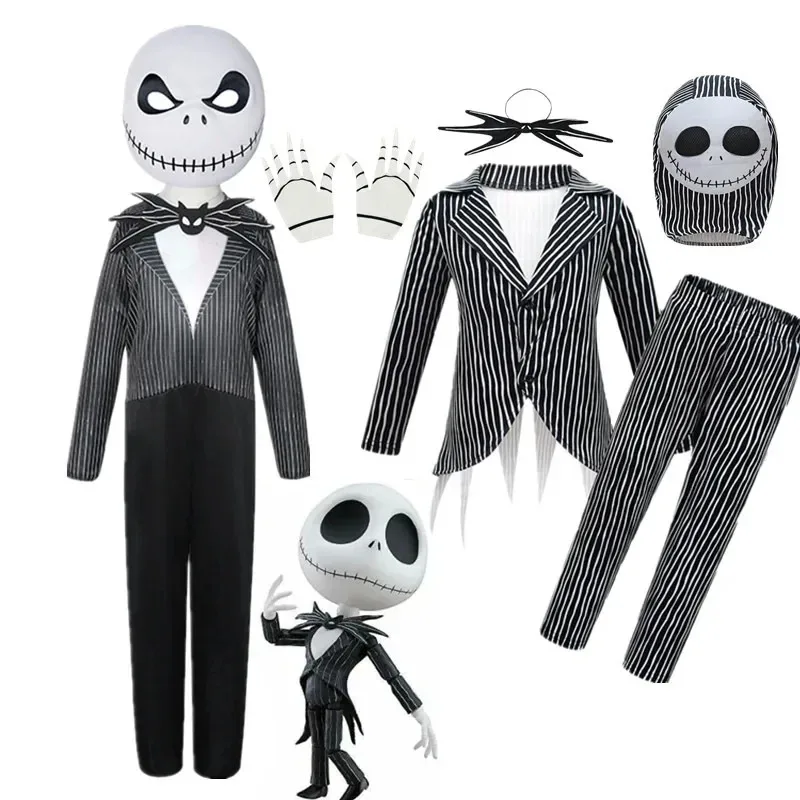 DY20Bear House Boys كابوس قبل عيد الميلاد ملابس J-Jack Skellington أزياء تنكرية للأطفال أزياء الهالوين الفاخرة Girls2025 PPT