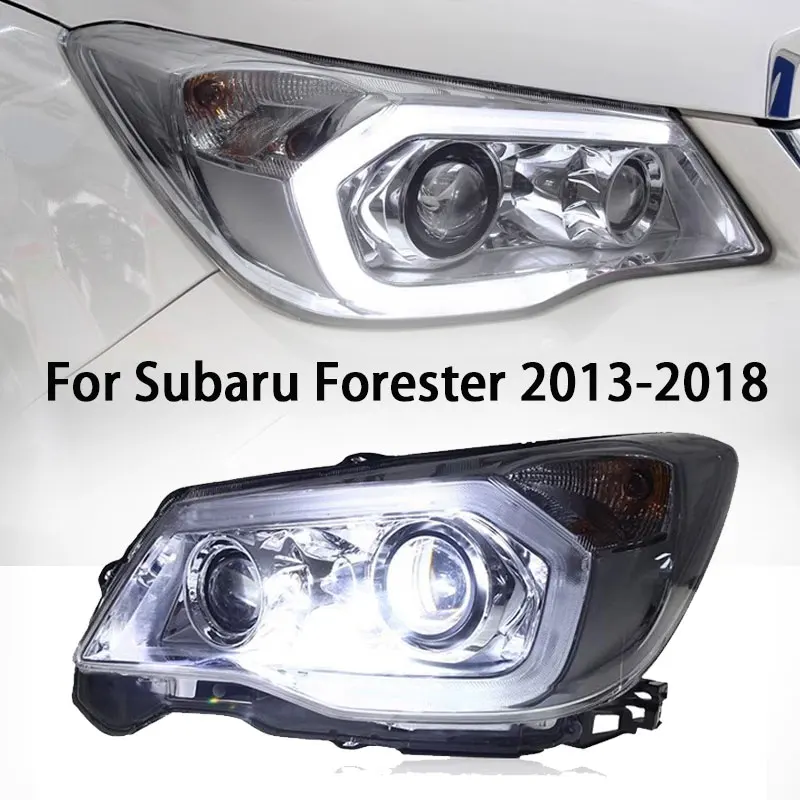 

Фара для Subaru Forester светодиодный, фара 2013-2018, фары для Forester, DRL, сигнал поворота, фара дальнего света, объектив проектора Angel Eye