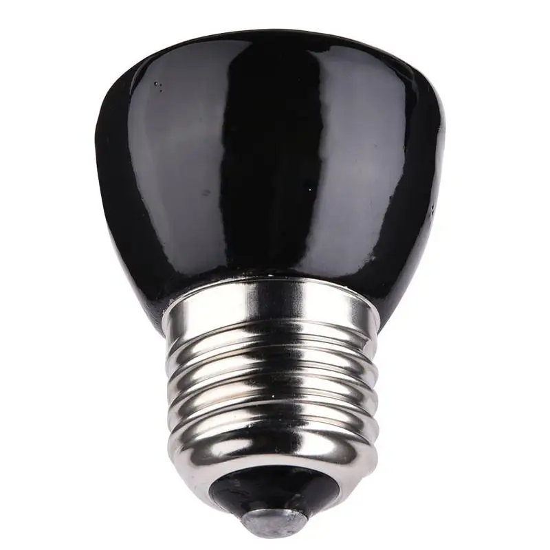 E27 Pet Heating Lamp Black Mini Infrared Ceramic Emitter Heat Light Bulb Pet Brooder Chickens Reptile Lamp Pet 25 50 75 100W