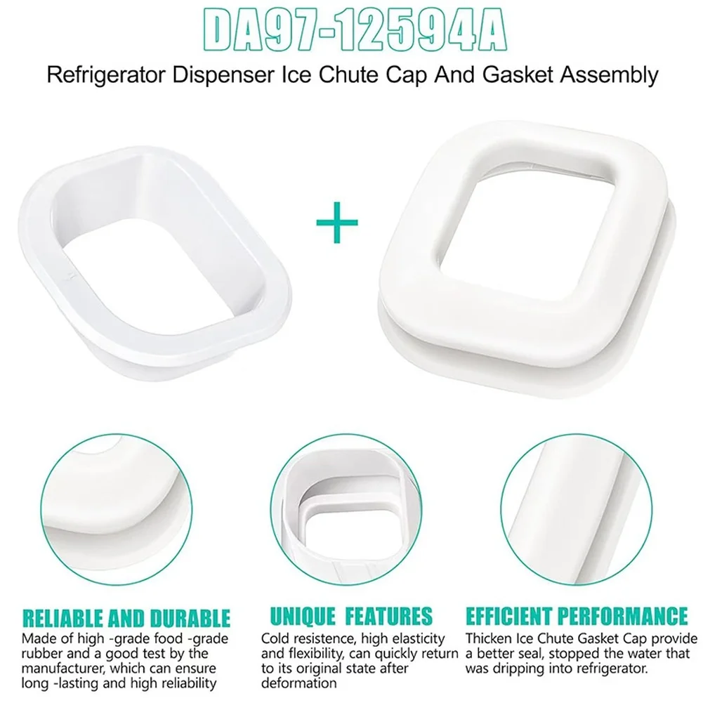 

DA9712594A Ice Maker Seal Kit with Silicone Gasket Assembly Compatible with Refrigerator Models RF263BEAESR RF28JBEDBSR