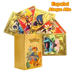 Hoher Angriff 135-27 stücke Pokemon Karten Spanisch Gold bunt Set schwarz vmax Splitter GX Pikachu Carta Charizard Sammlung karte Geschenk