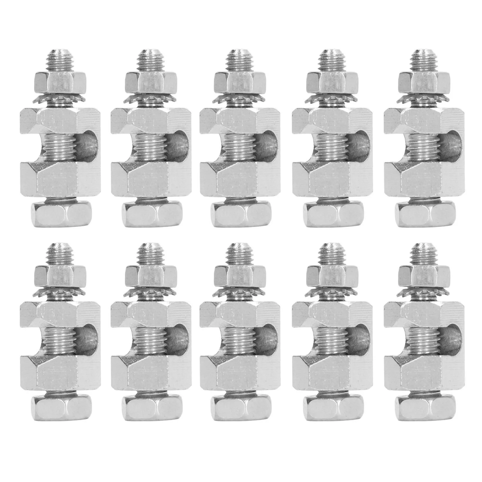 10PCS Lightning Protection Cable Clamp External Hex Copper Grounding Protection Cable Clip for PV Module Lightning,Protection,