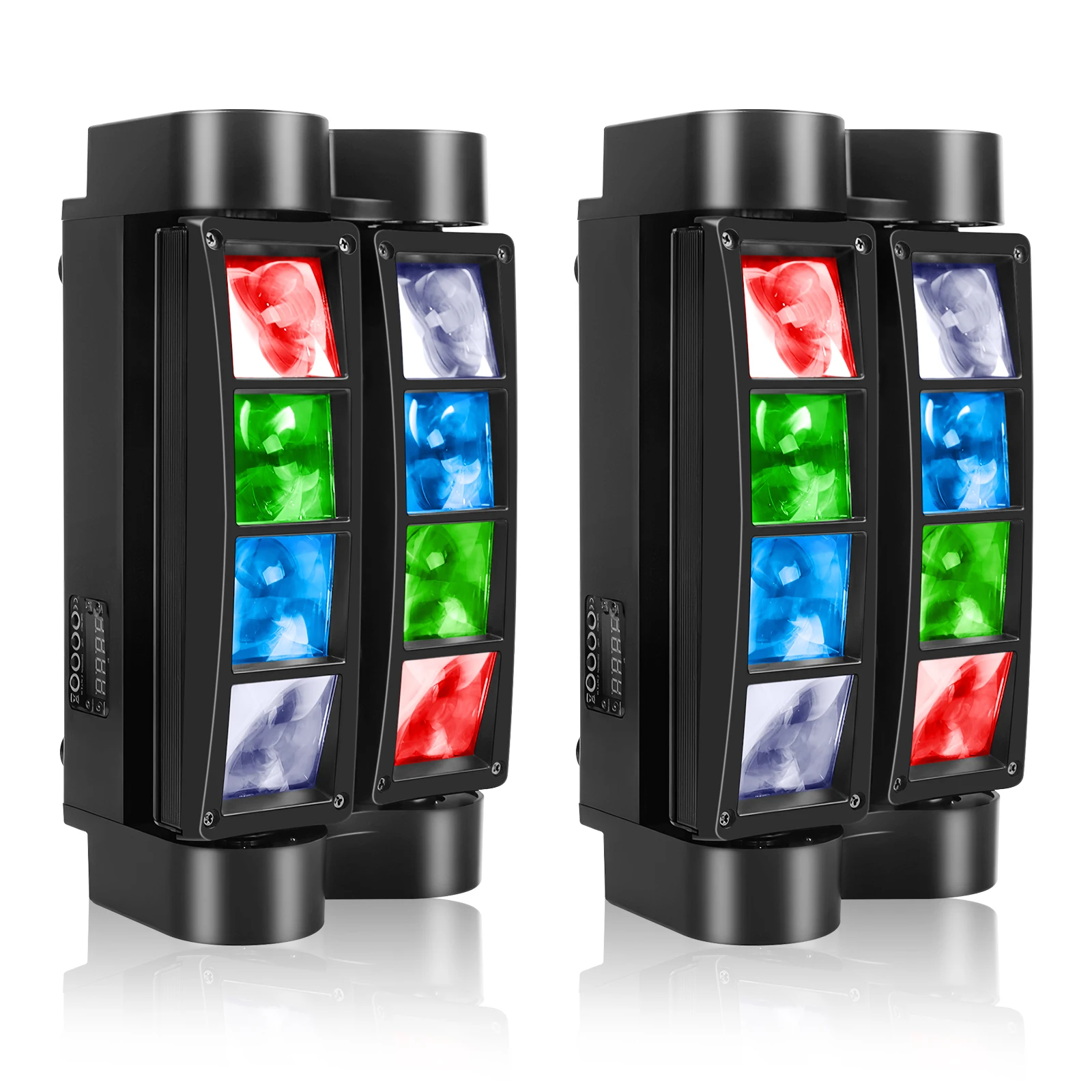 Nitehop – Mini projecteur mobile 80W à LED RGBW, effet d'éclairage de scène DMX512 pour DJ, discothèque, soirée, spectacle, mariage