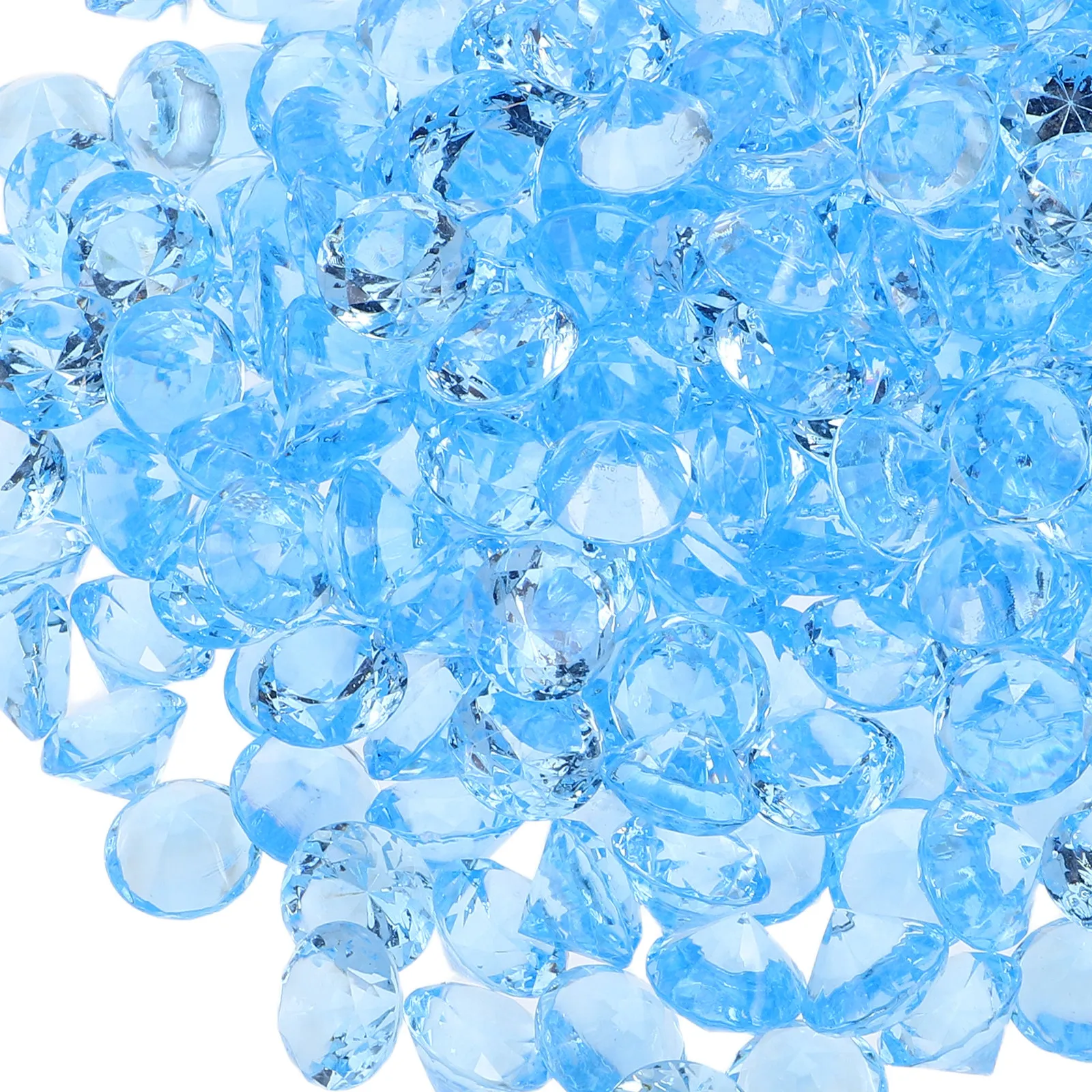 1Pack Faux Crystal Diamond Vase Filler Glass Diamond Ornaments Decorative Fillers for Centerpieces Wedding Party Table Decor