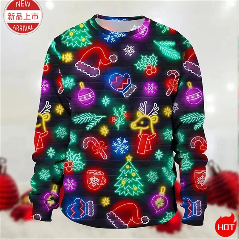 3D Cookie Colorful Gingerbread Print Sweater, Gingerbread Sweatshirt, Cookie Ugly Christmas Sweater Women Mens Christmas Clothes