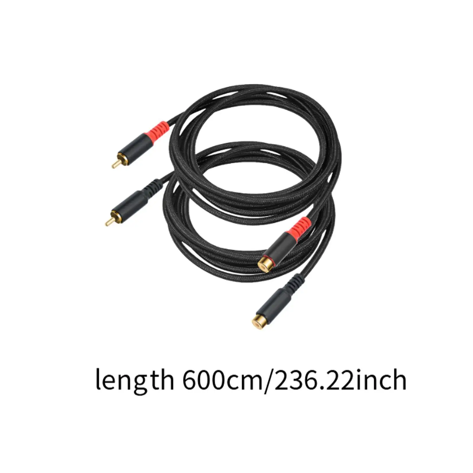 RCA Extension Cable Audio Player Extension Cable Stable RCA to RCA Cable for Laptop Amplifier Home Audio Theater Hi-fi System