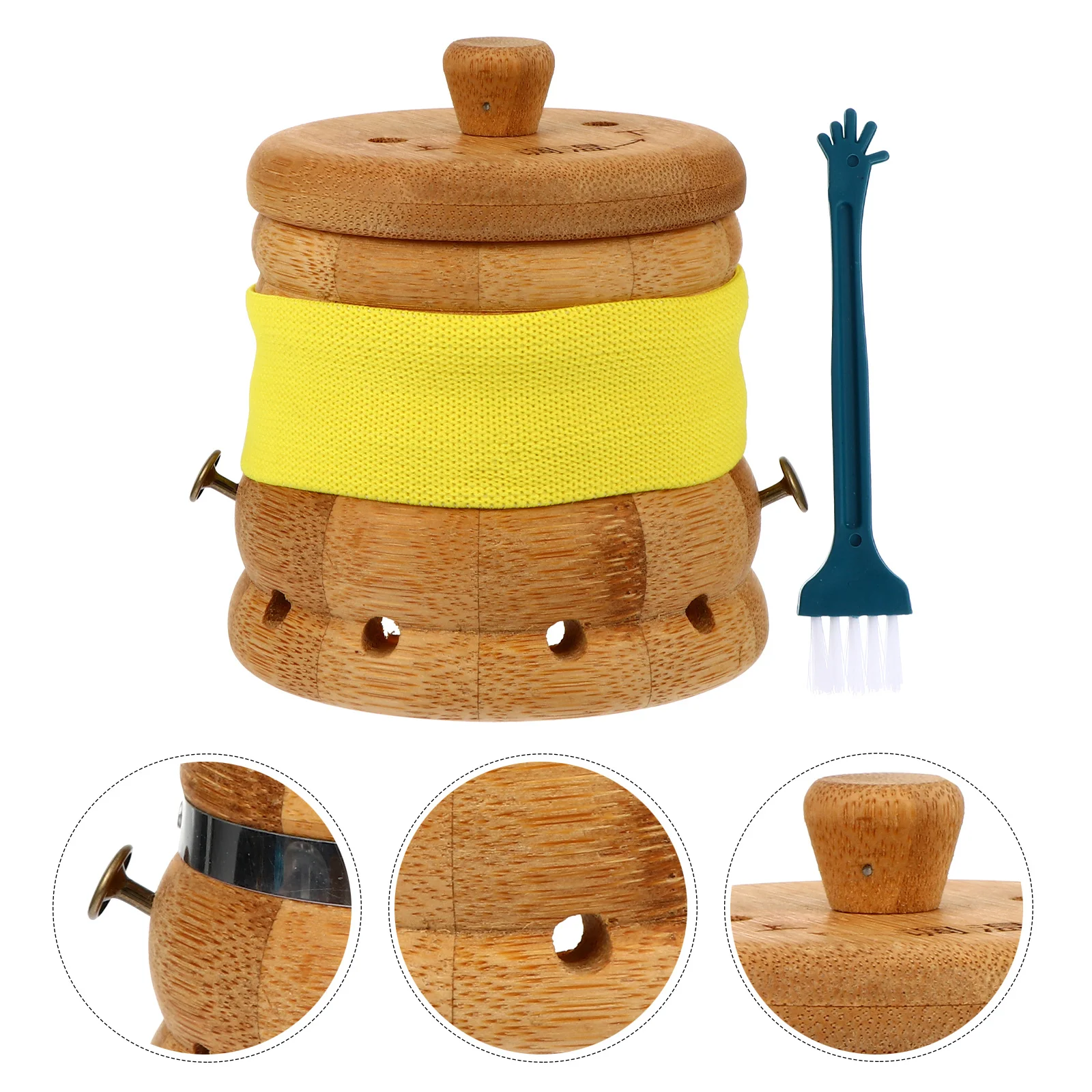 

1Set Moxibustion Pot Bamboo Moxa Burner Portable Body Care Pot Safety Design Temperature Control Gift Bamboo Moxibustion Can