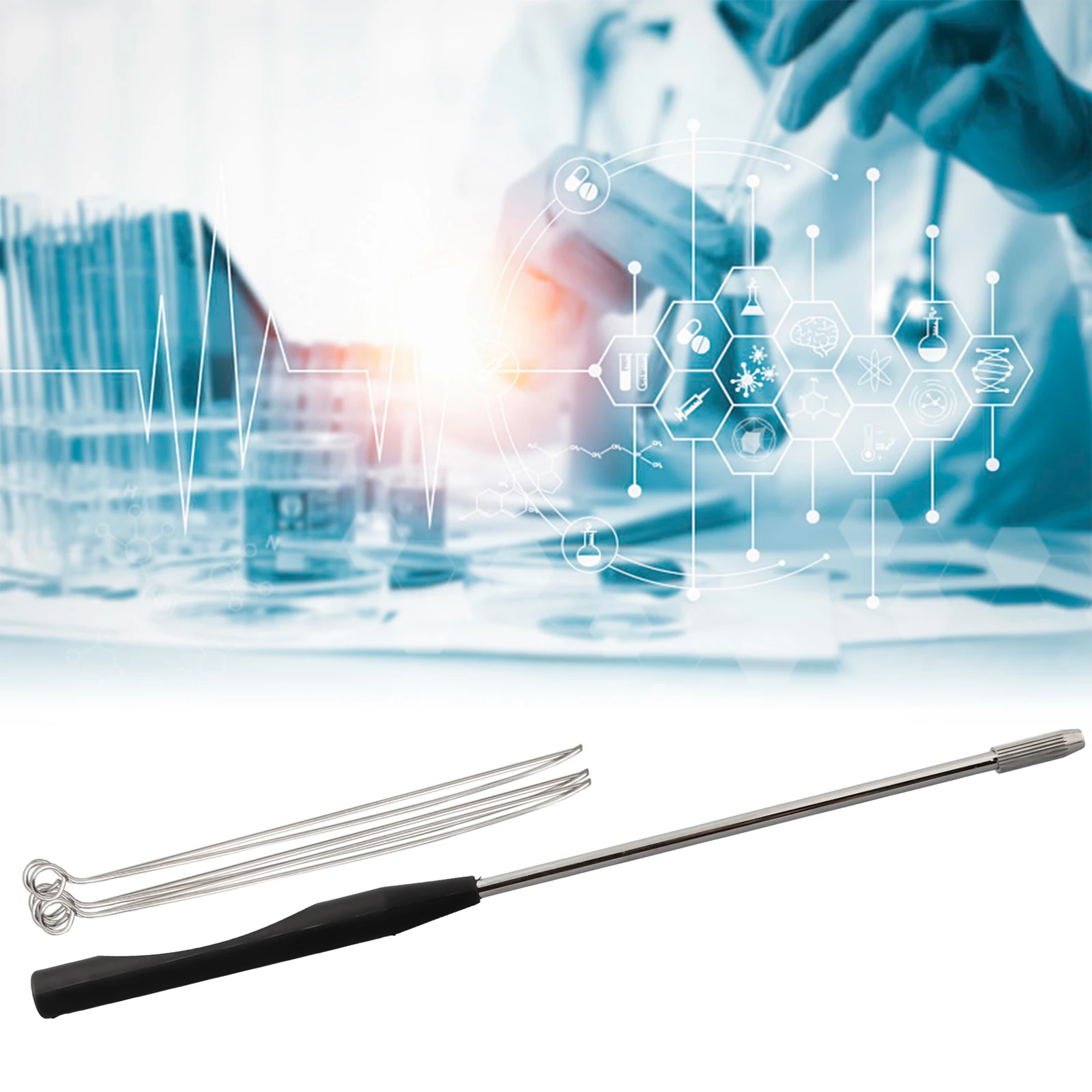 For Lab Culture Mycology Mycelium Agar Plate Inoculation Loop with Nichrome Rings Efficient Tools for Sample Transfer