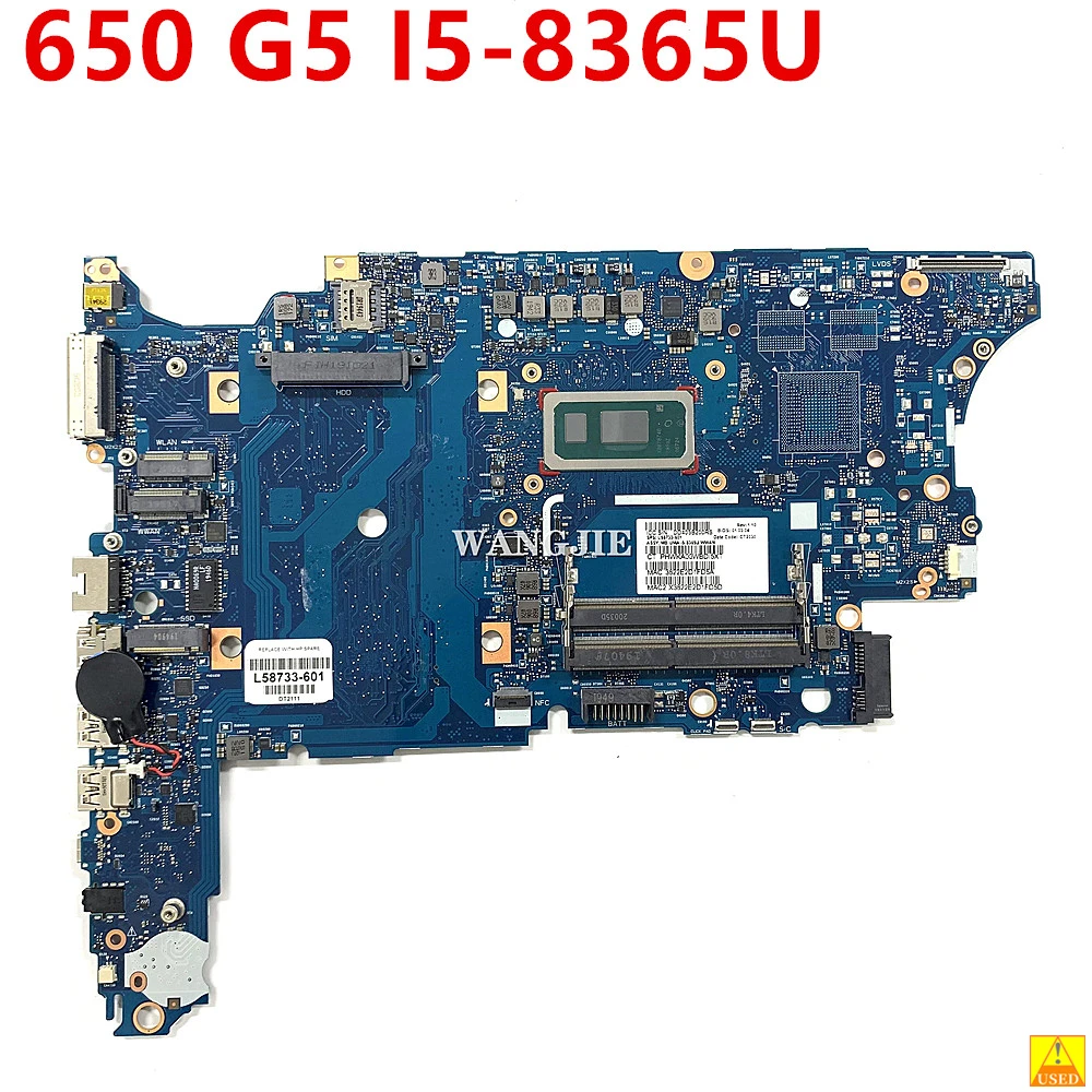 

L58733-601 L58733-001 For HP Probook 650 G5 HSN-I27C Laptop Motherboard 6050A3028501-MB-A01 With I5-8365U Mainboard