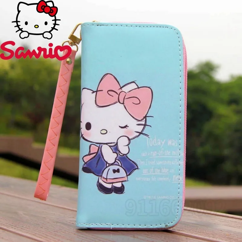  Hello Kitty New Long Wallet Cartoon Cute Children's Wallet Multiple Card Slots Large Capacity Fashion Girl Coin Purse