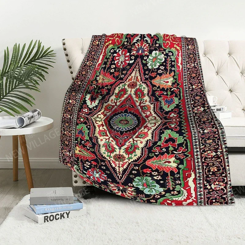 بطانية أريكة منقوشة للسرير ، بطانيات رمي ، ديكور بوهو ، صوف دافئ ، نورديك ، كلاسيكي ، مغربي ، ناعم وشعر ، شتوي #2