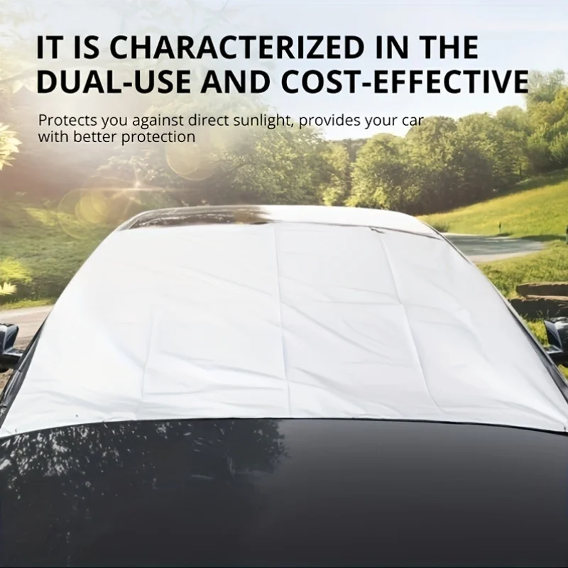 Car Windshield Sunshade Curtain Front Window Protector Foldable Car UV Protections Auto Snow Shield Frost Prevention Covers 2024