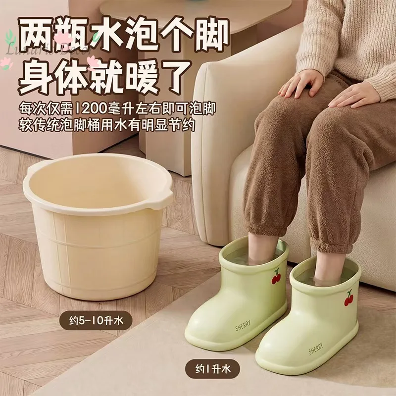 Creative constant temperature foot soaking shoes portable foot bath bucket dormitory foot soaking artifact