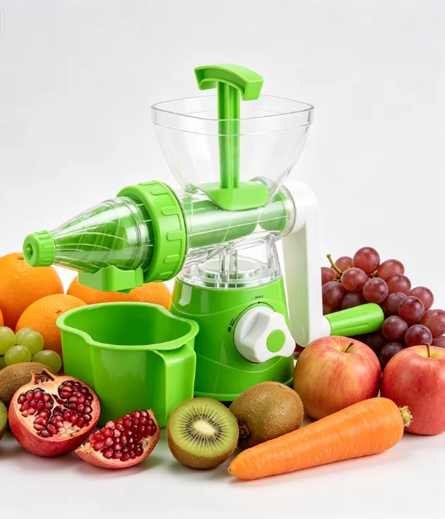Slow Cold Press Manual Hand Crank Juicer Less‑Foam Original Fruit Juice Squeezer Non‑Electric Detachable Juicer Extractor for He