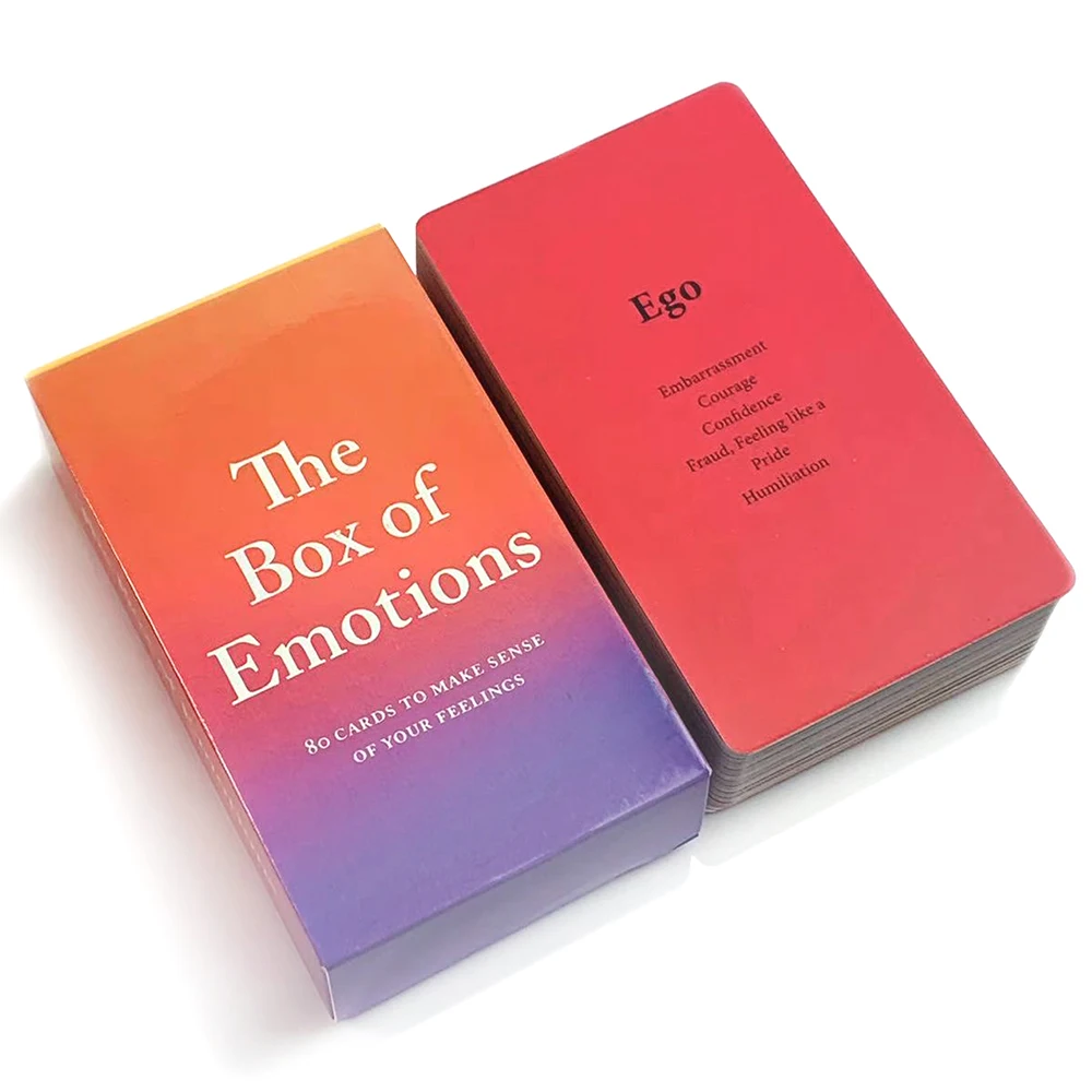 The Box Of Emotions Cards English Version Card A 80 Cards To Make Sense Of Your Feelings,Perfect For Party Game & Gift Giving