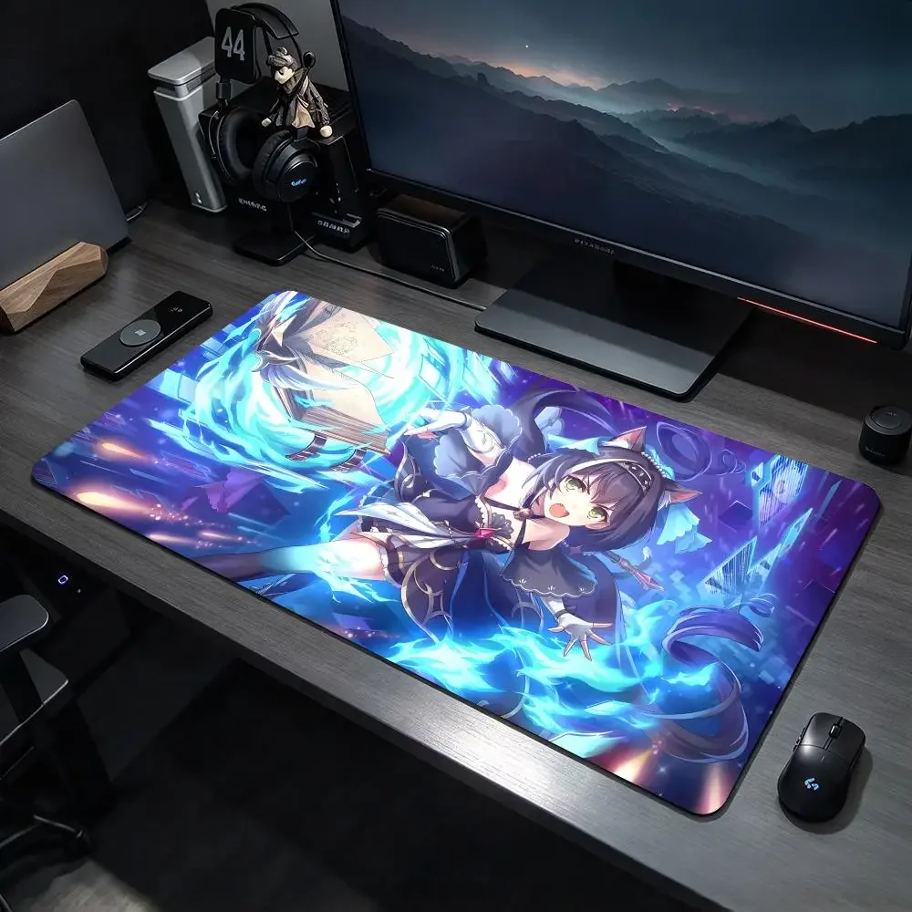 Fantasy Game P-Princess Connect ReDive Mouse Pad Large Gaming Mousepad Desk Mat Non Slip Bottom Featuring Stitched Edges