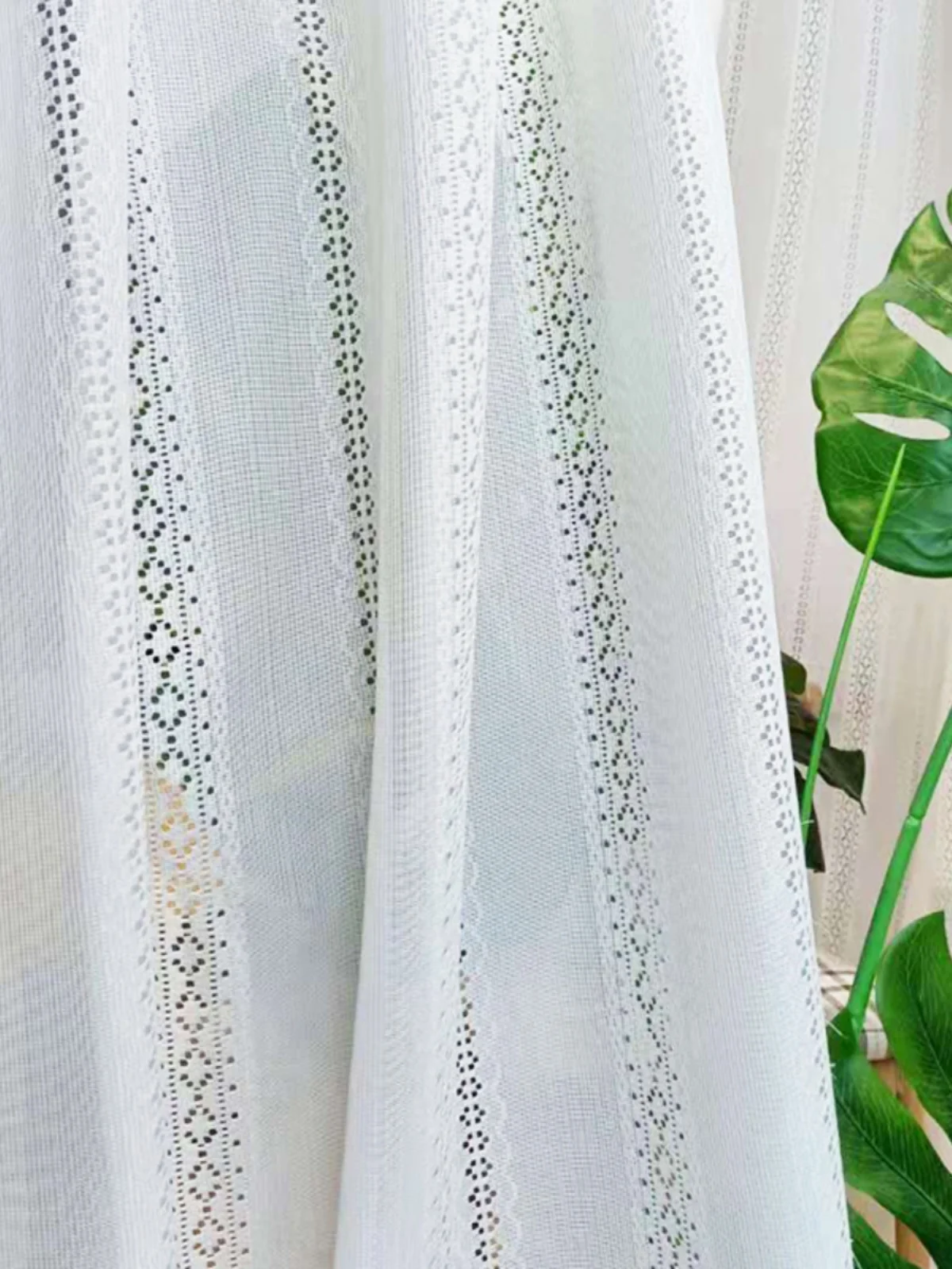 Einfache Jacquard licht un durchlässige gewebte hohle Gaze-Vorhang vorhänge im japanischen Stil für Wohnzimmer Esszimmer Schlafzimmer