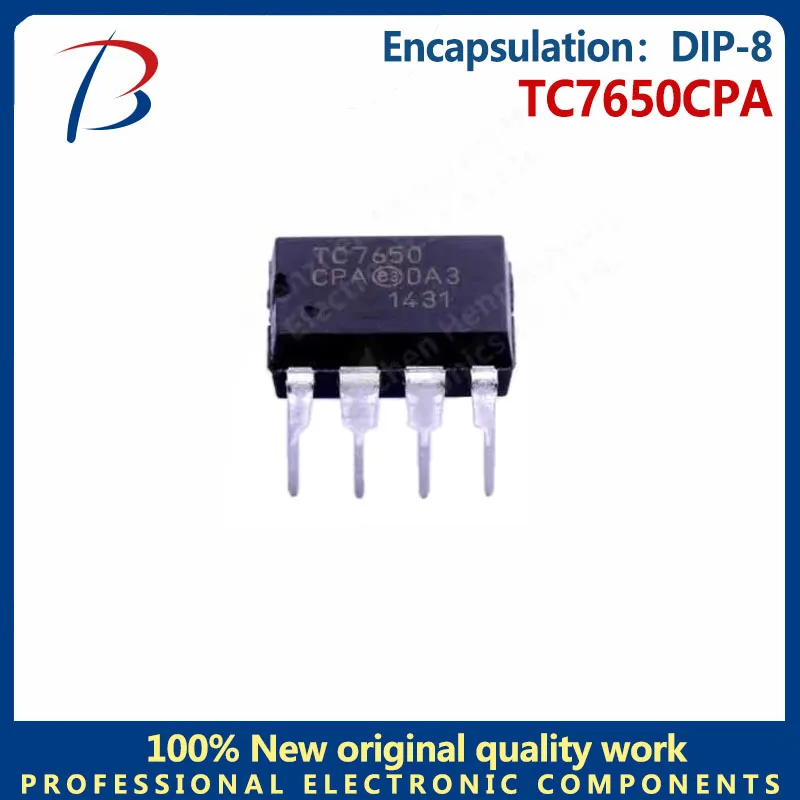 5PCS   The TC7650CPA operational amplifier is packaged in DIP-8