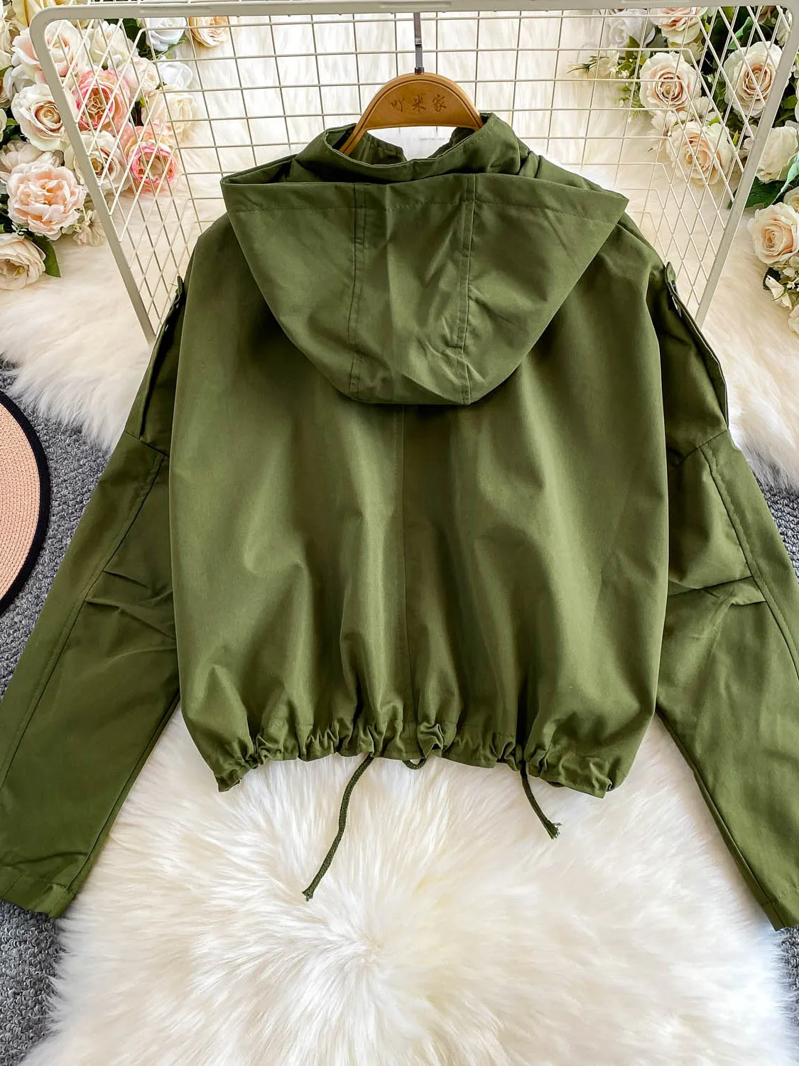 Hot Girl مقنعين حماية من الأشعة فوق البنفسجية Jaet المرأة تصميم مزدوج كيت فضفاض التخسيس Dstring عمال ort أعلى