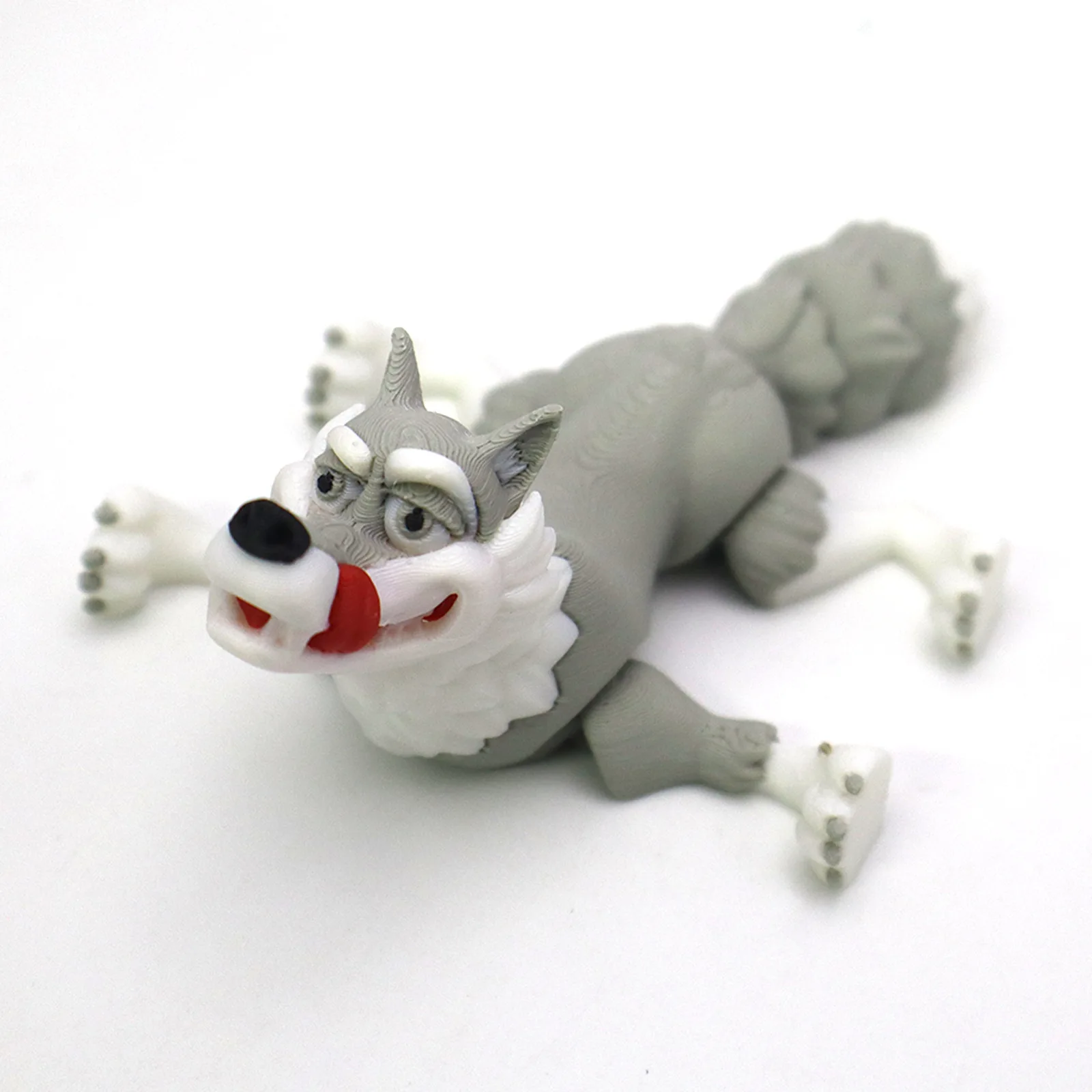 Mini ornement de loup imprimé en 3D, modèle Animal mobile, figurine bionique, jouets pour enfants, ornement de maison, artisanat, nouveauté, cadeau de vacances