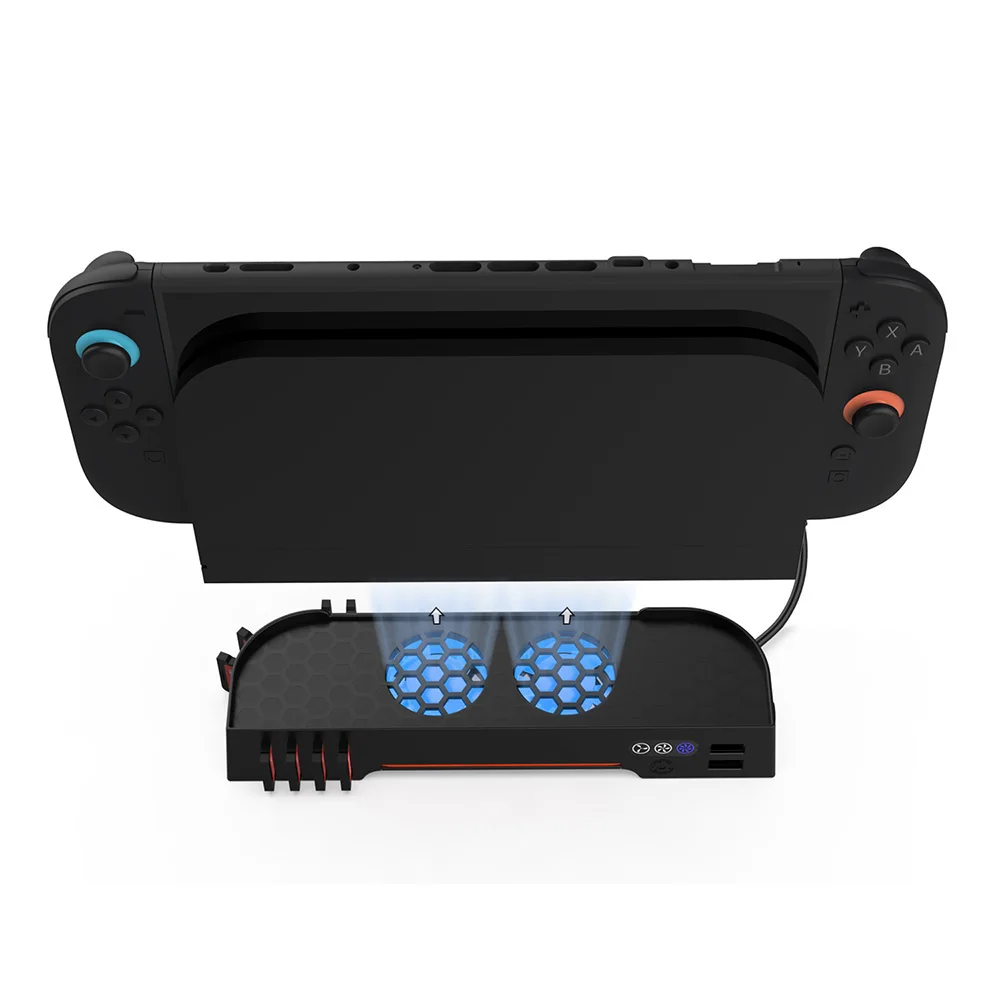 For Switch 2 Game Console RGB Radiator Portable HUB Expansion Stand Heat Sink Base Gaming Accessories RGB Lighting Cooling Fan 