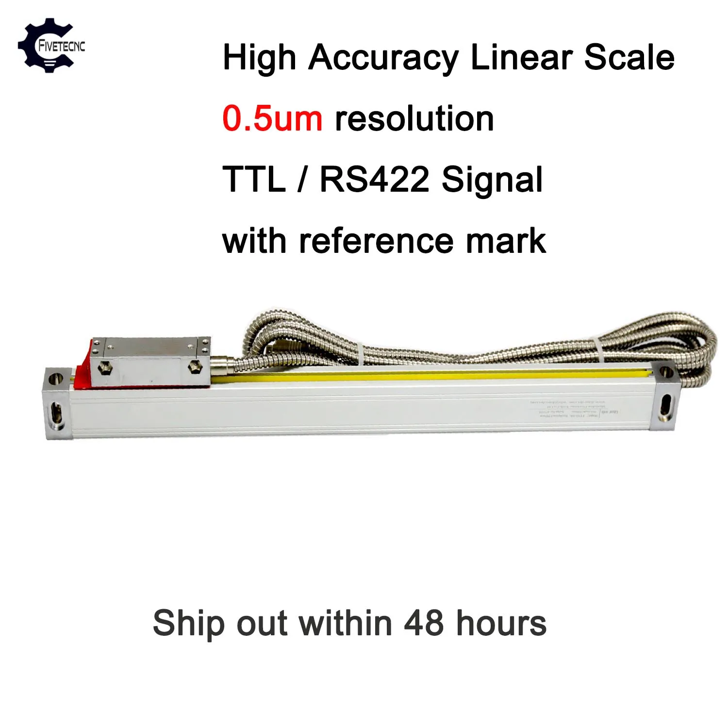 0.5micron Linear Scale High Accuracy Linear Encoder 100 150 200 250 300 350 400 Mm Travel