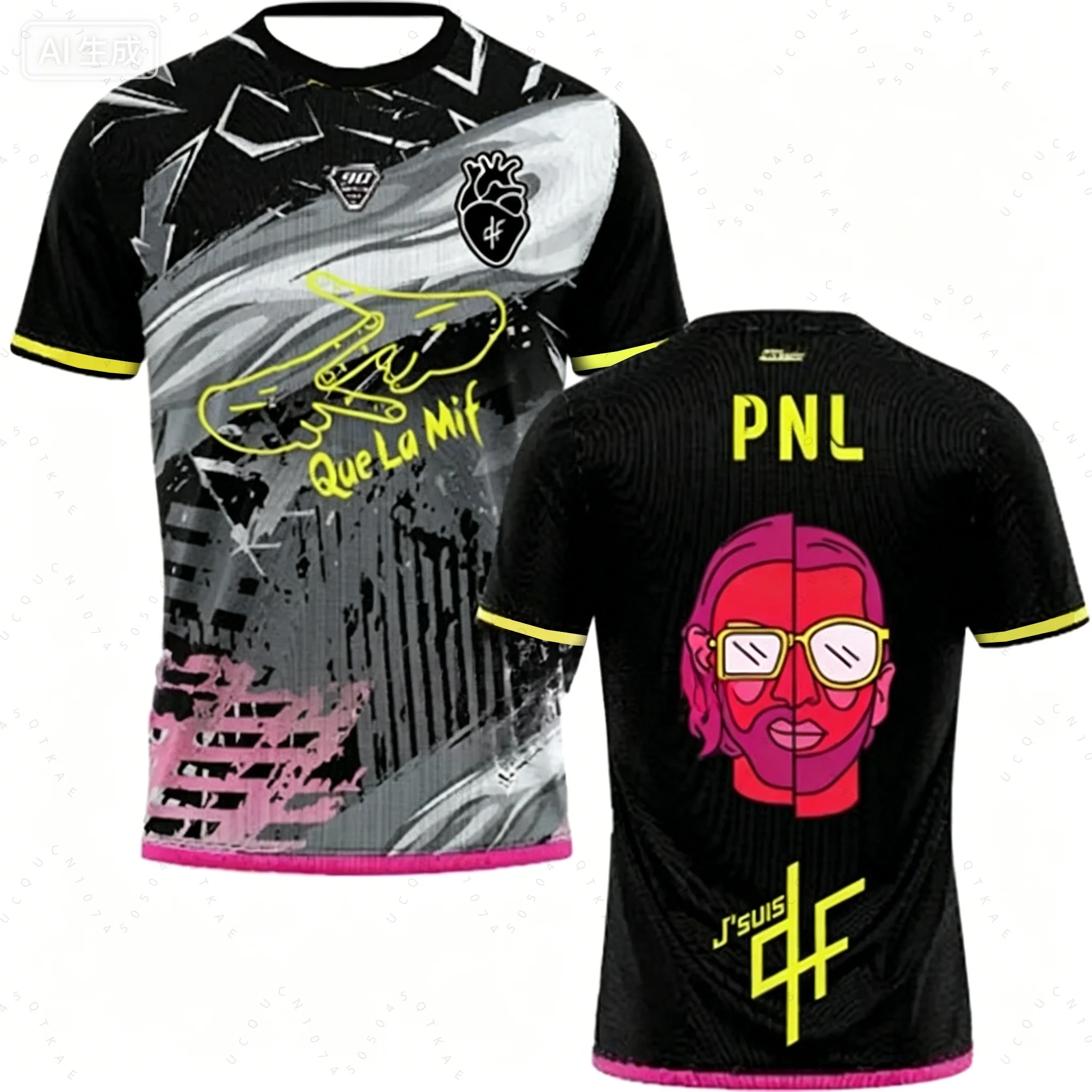 2026 Summer Maillots Thailande 90minute Mm9 Maillots Pnl Tee Children Adult Top O-Neck Loose Breathable Men Women Sports T-Shirt view 2