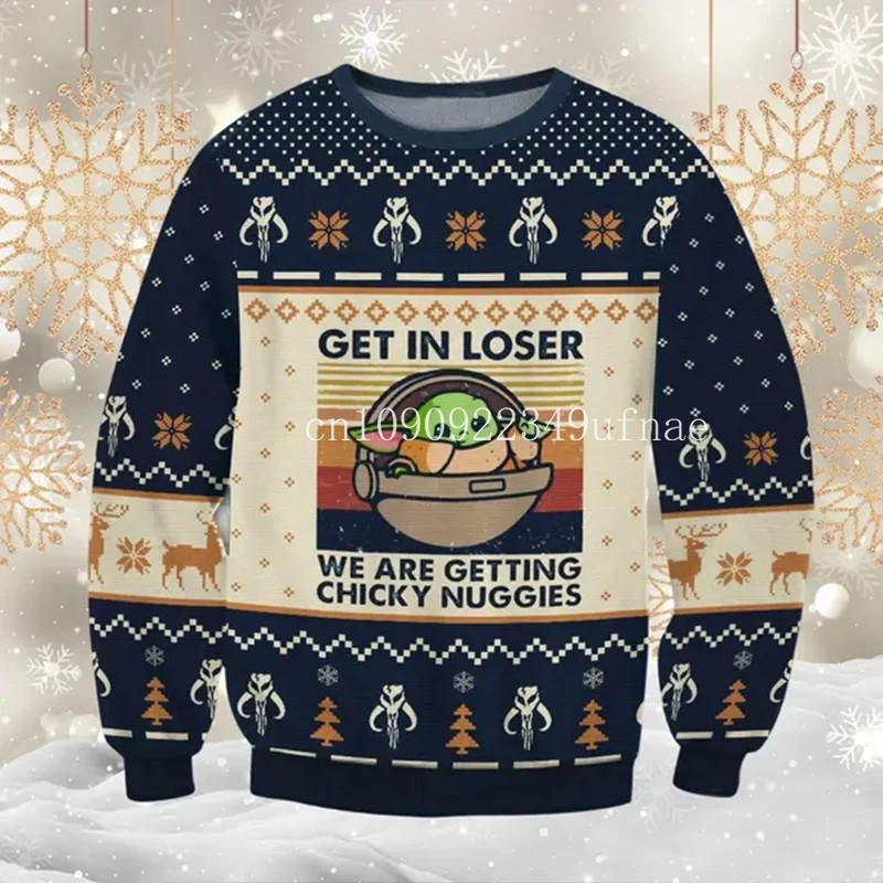 Disney Baby Yoda Christmas Sweater Unisex 3d Ugly Sweater Baby Yoda Ugly Christmas Sweater Anime Christmas Gift Sweater 2025