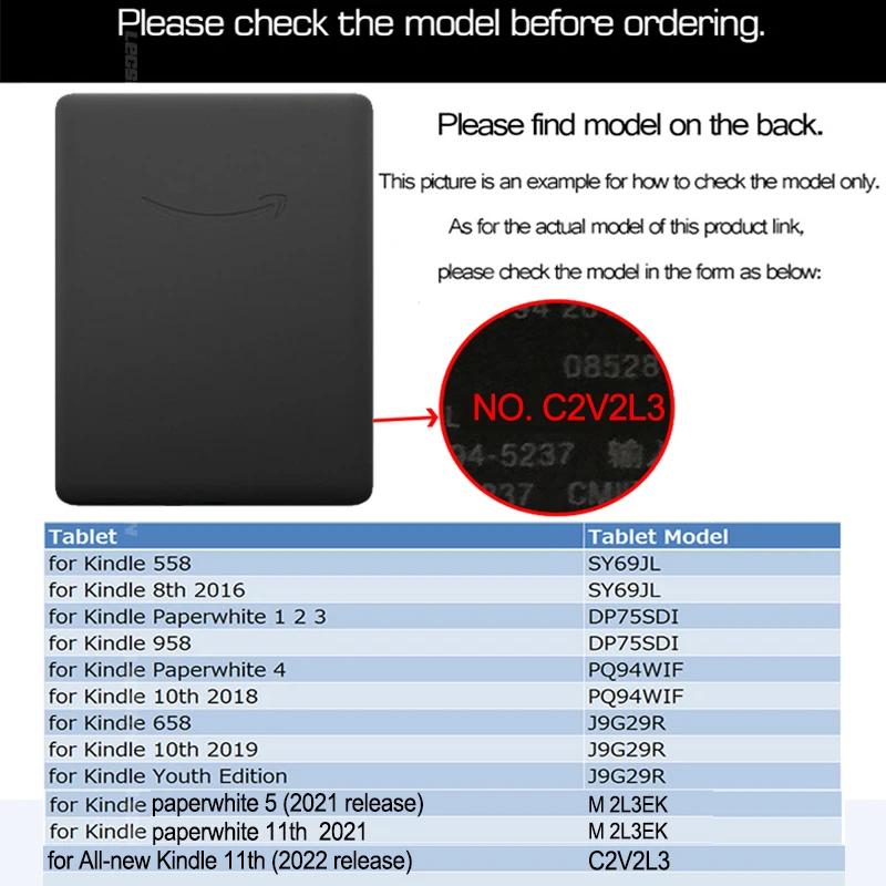 Transparent Case For New Kindle Case For Kindle Paperwhite 11 3 2 1 E21 5th 6th 7th 10th Generation 2022 2019 2018 6Inch Cover