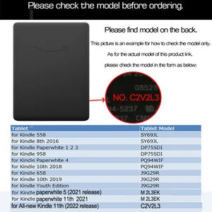 غطاء شفاف لجهاز Kindle الجديد ، غطاء Kindle Paperwhite 11 ، 3 ، 2 ، 1 ، E21 ، 5 ، 6 ، 7 ، 10 جيل ، 2022 ، 2019 ، 2018 ، 6 بوصة أفضل 8 غطاء من الجيل 10 من مبيعات Kindle - رقم 5