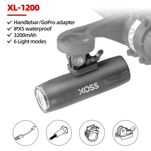 XOSS XL400/800/1200 Велофара