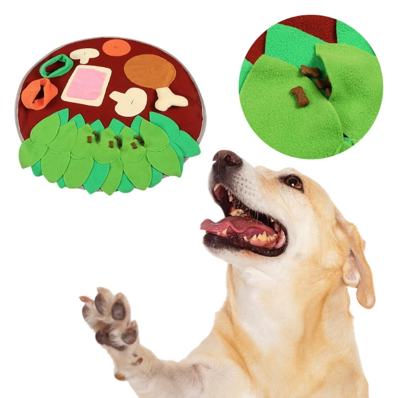 Pet Dog Snuffle Mat Nose Smell Training Blanket Sniffing Pad Slow Feeding Bowl