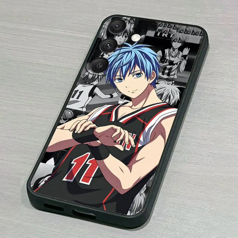 حافظة هاتف K-Kuroko's B-Basketball لهاتف سامسونج S25، S24، S23، S22، S21، S20، S10، Ultra، Plus، Lite، FE، غطاء أسود من السيليكون الناعم