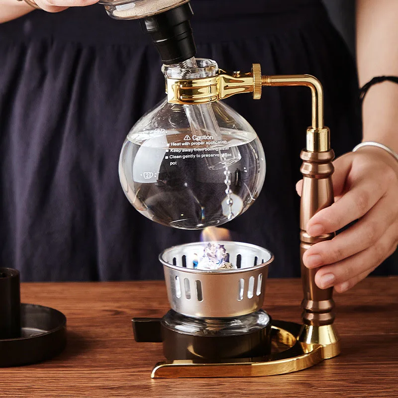 Siphon หม้อเครื่องบด Kopi Sifon หม้อกาแฟ Appliance ด้วยตนเอง Brewing ชุด