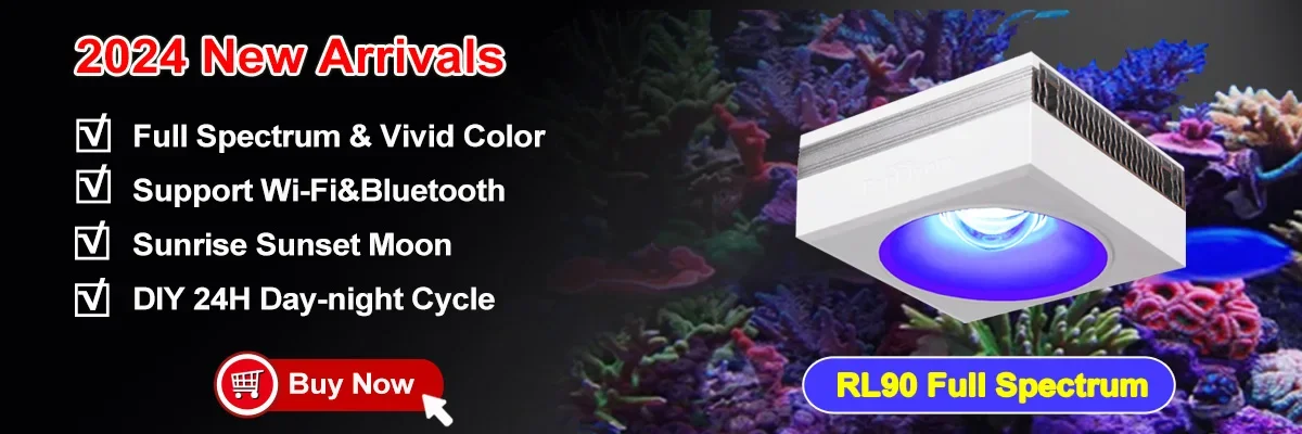 PopBloom-Marine Aquarium LED Lighting Smart Saltwater LED Aquarium Lamp for Reef Coral Fish Tank Lamp,180-240cm,WiFi-App Control