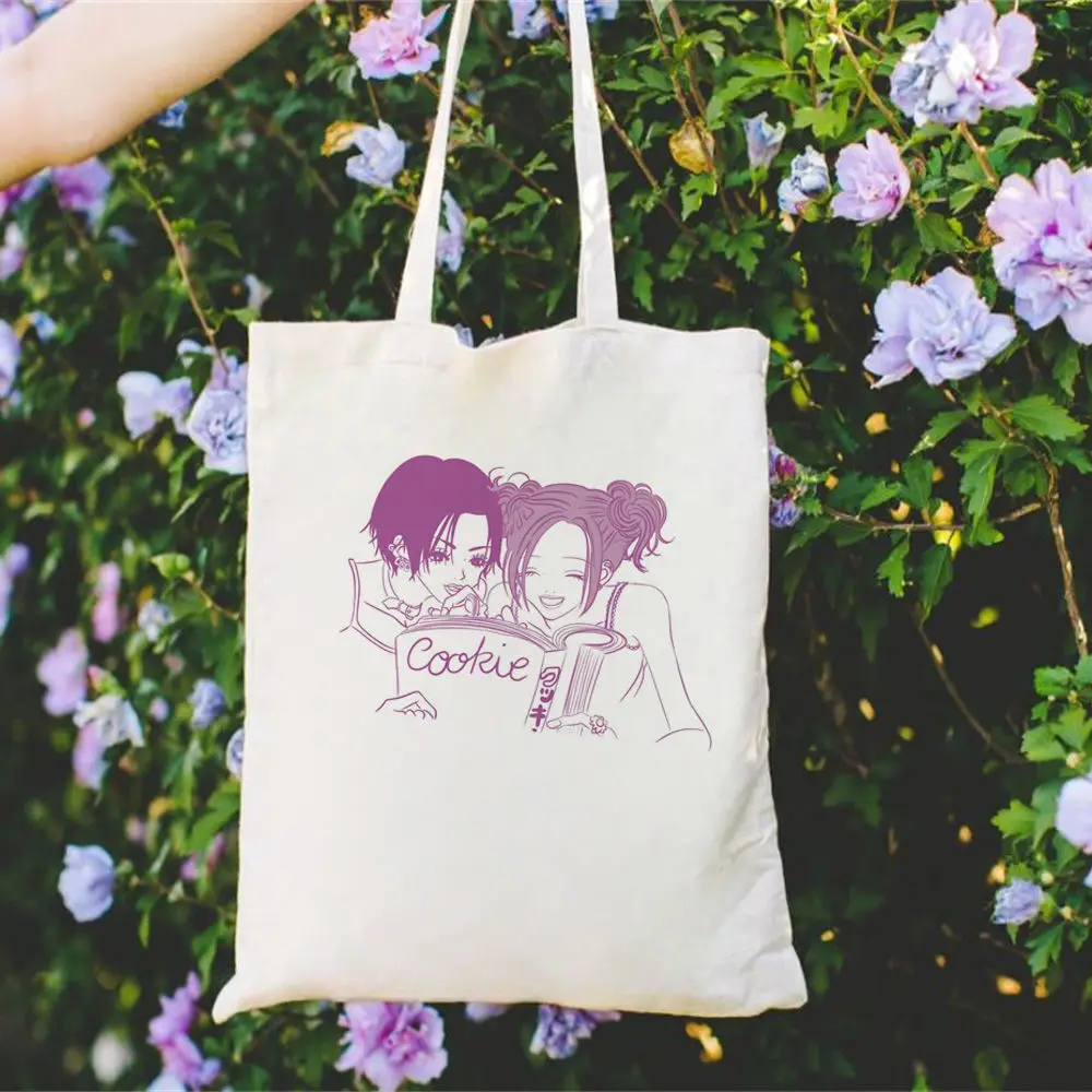 Nana Anime Eco Friendly Multipurpose Wholesale Sustainable Custom College Unique Pattern Shopping Bag Reusable Library Travel view 4