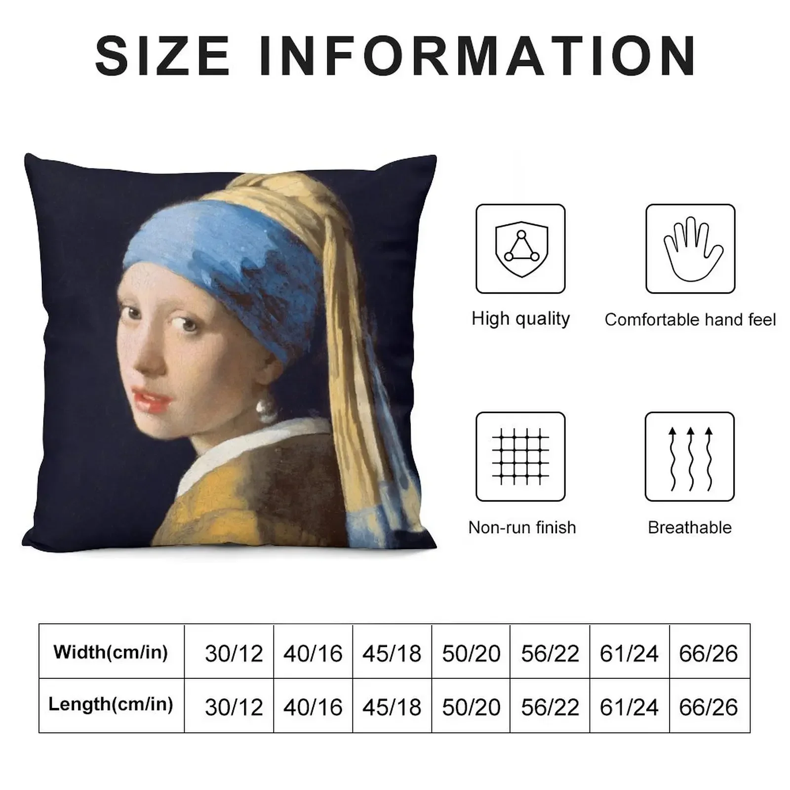 Johannes Vermeer - Girl With A Pearl Earring Throw Pillow Luxury Living Room Decorative Cushions autumn pillowcase pillow