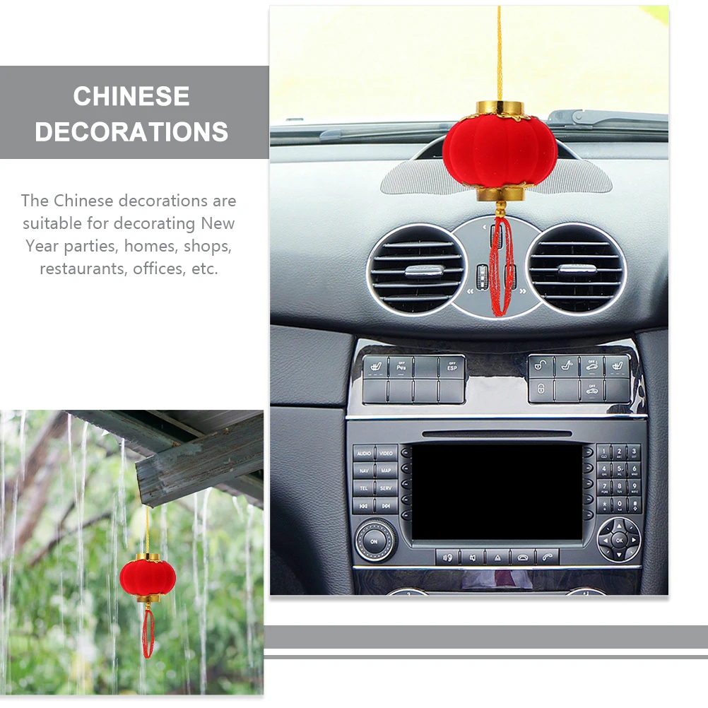 

32pcs Small Lantern Pendant Decorative Hanging Chinese New Year Spring Festival Lanterns Non Fading Plastic Home Office Decor
