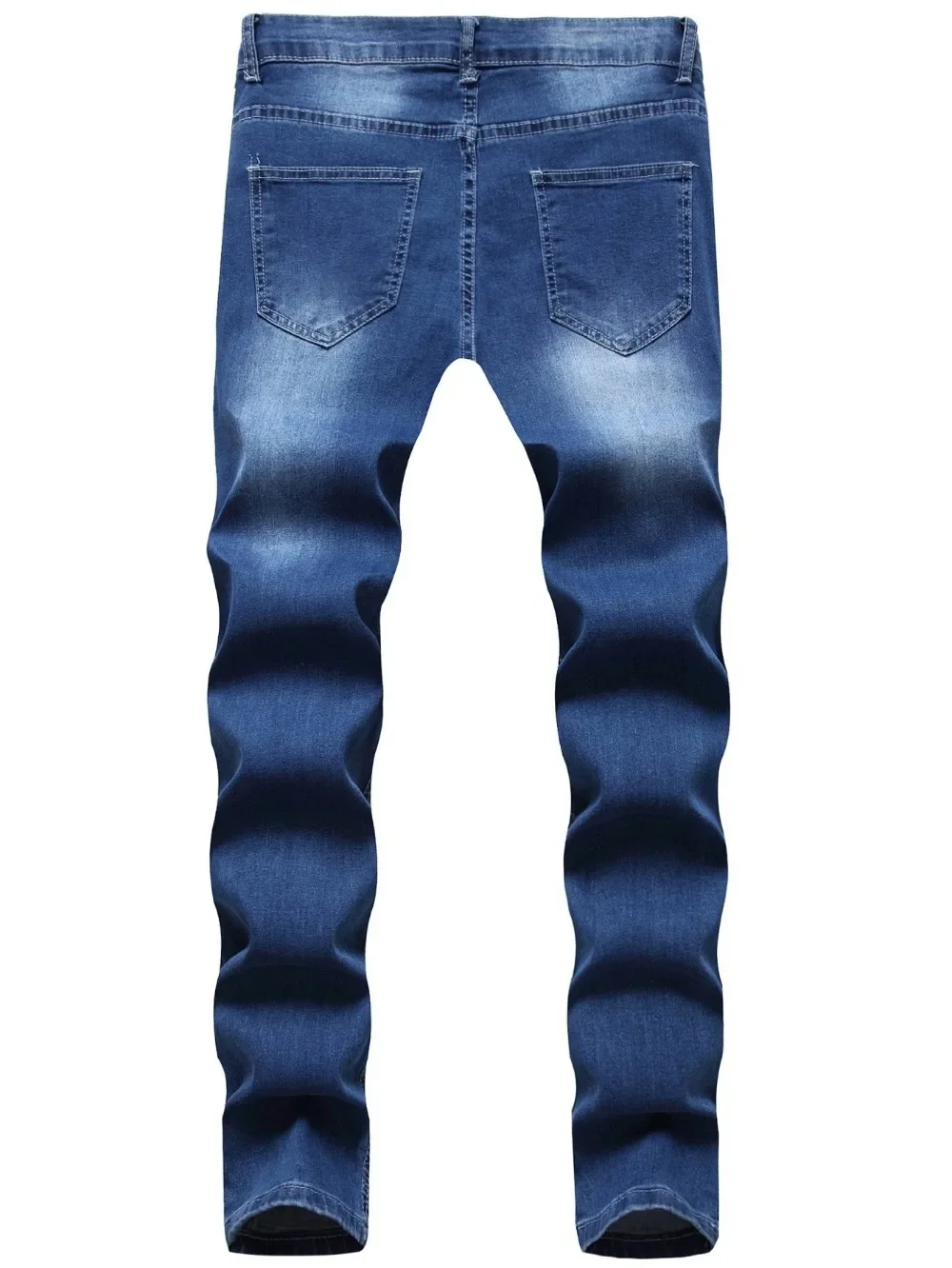 Pantalones vaqueros para hombre, Vaqueros Vintage Wash Basics, pantalones rectos holgados, pantalones lisos de cintura media, pantalones informales