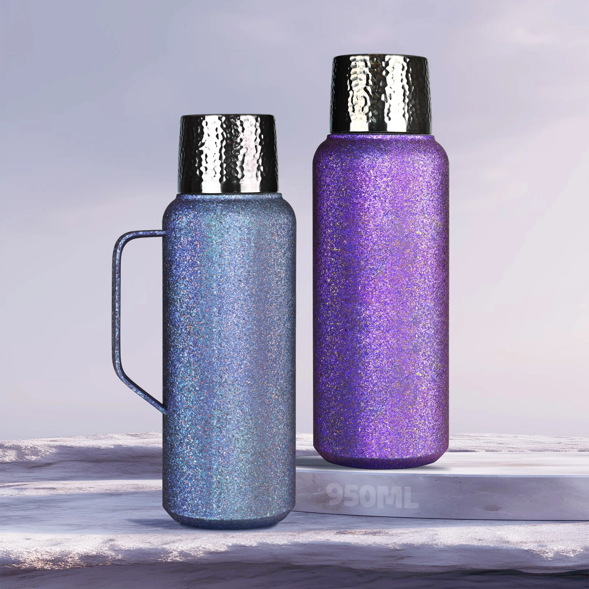 Portable Titanium Vacuum Flask Thermal Wide Mouth Design Sports Leak-Proof Insulation for Outdoor Hiking Camping