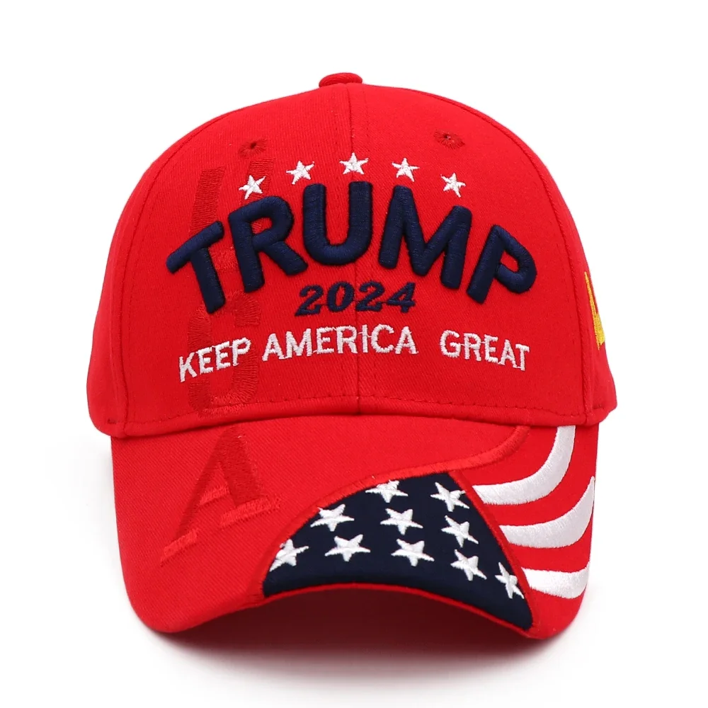 2024 Baseball Cap For Trump Embroidery Cap USA Flag Baseball Caps Donald  Keep America Great 3D Letter Embroidery President Hat