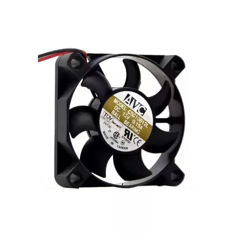 SLIDER C5010B12L DC 12V 0.15A 5010 Cooling Fan, 50x50x10mm Dual Ball Bearing PC Inverter Projector Ultra Thin Axial Fan