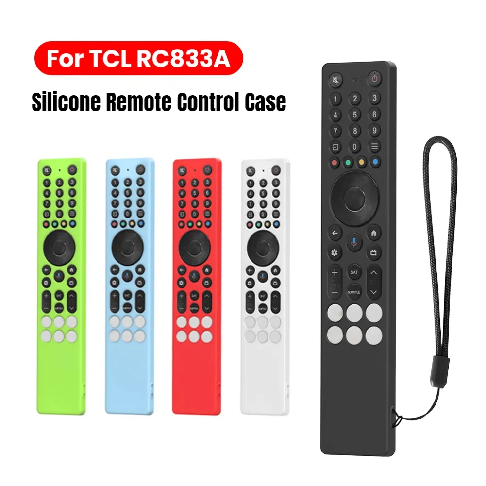 For TCL RC833A Silicone TV Remote Case for Smart TV TCL Remo