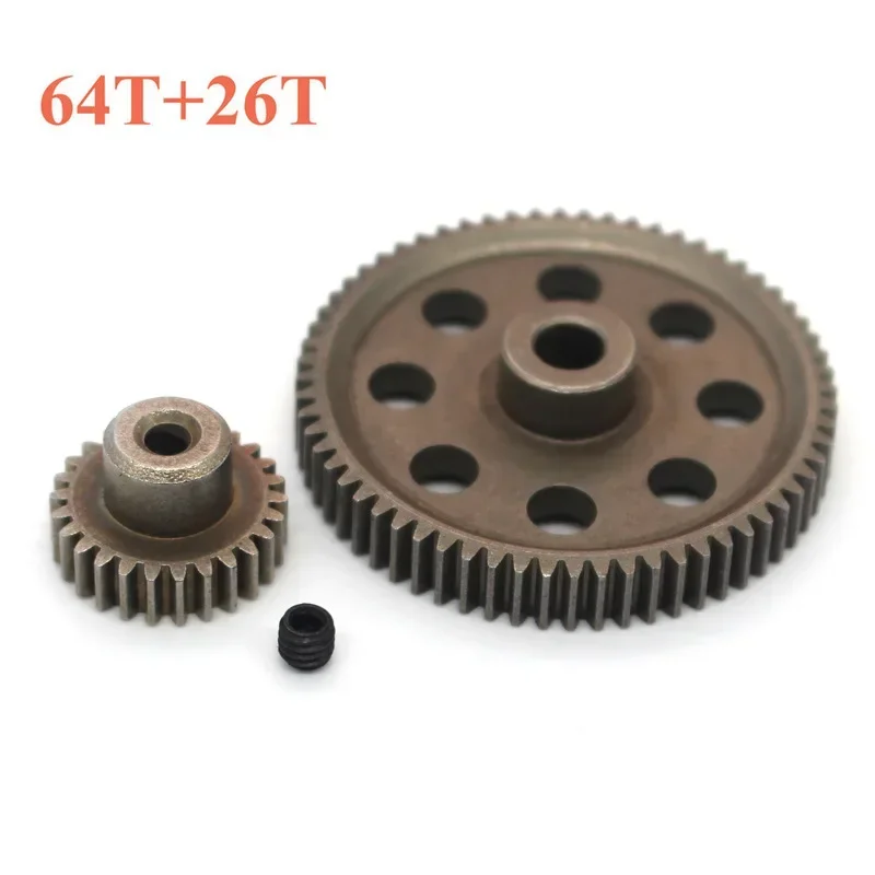 

11184 Metal Diff Main Gear 64T 11181 Motor Pinion Gears 21T Truck 1/10 RC Parts HSP BRONTOSAURUS Himoto Amax Redcat Exceed 94111