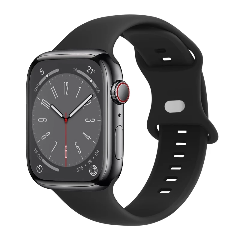 Silicone Strap For Apple Watch Band 44mm 40mm 45mm 41mm 42-46mm sport wrist bracelet iwatch serie 10 8 7 se 4 5 6 9 ultra 2 49mm