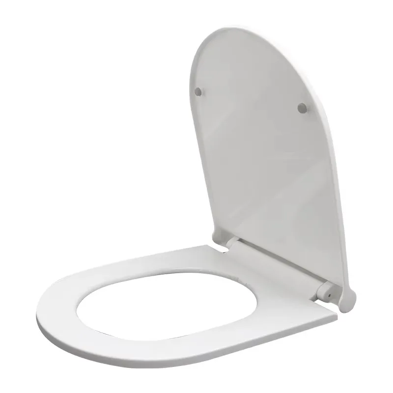 STLF High Quality  Elongated Easy Installation Seat Heating Thermostatic Soft Close Plastic White Toilet Seat Cover