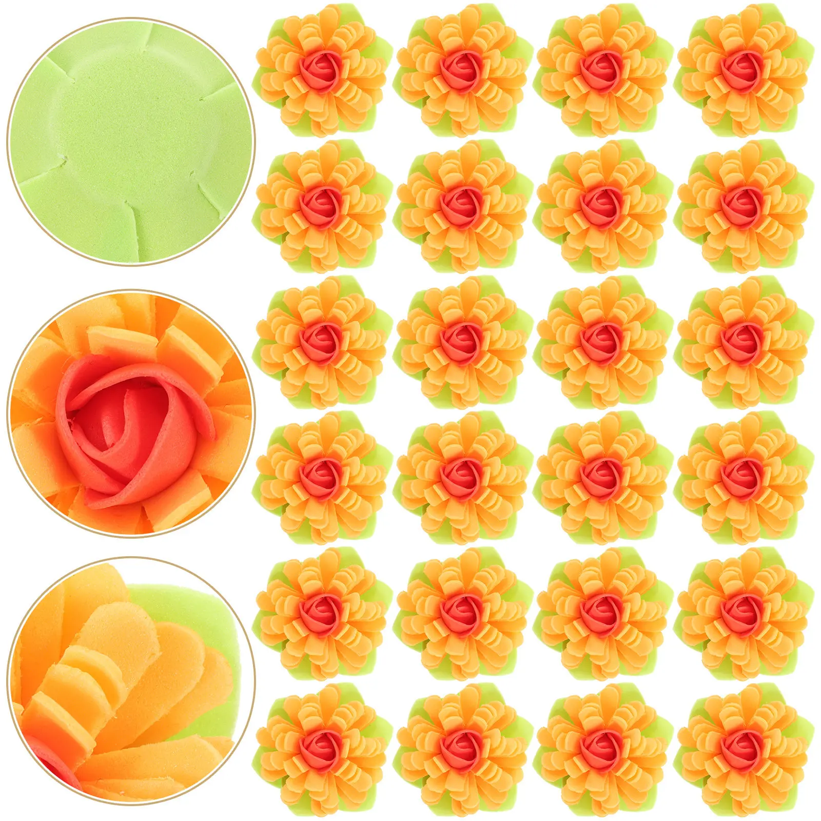 50Pcs Pe Aromatherapy Flower Diffuser Heads Fragrance Flowers for Home Office Bathroom Bedroom Mini Essential Oil Diffusers Air